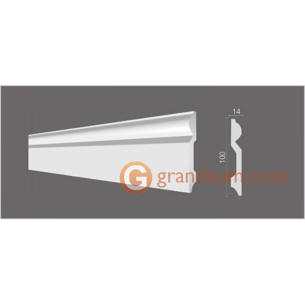 Напольный плинтус с гладким профилем Decor dizayn DD137