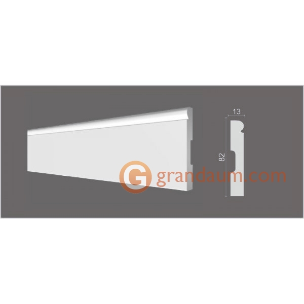 Напольный плинтус с гладким профилем Decor dizayn DD49