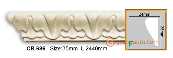 Молдинг гибкий Gaudi Decor CR 686 (2,00м) Flexi