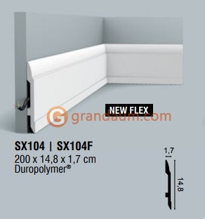 Напольный плинтус гибкий Orac decor SX104F