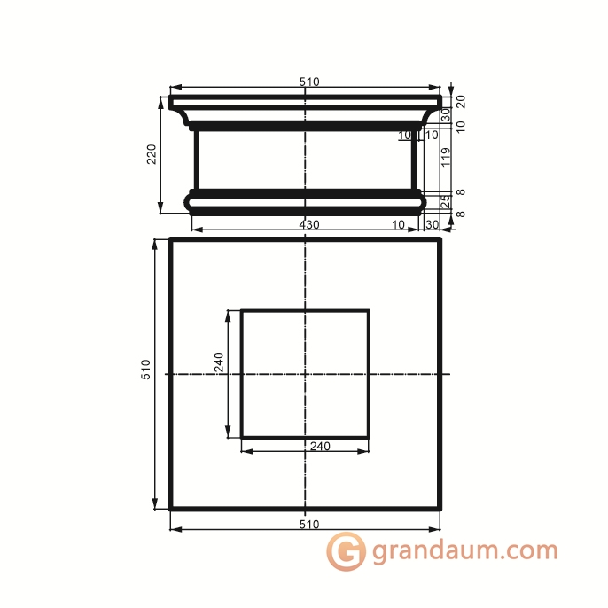 Prestige decor LC 118-1 капитель без покрытия