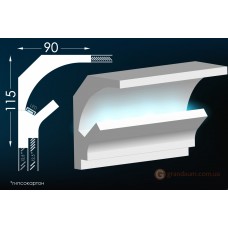 Карниз из гипса для скрытого освещения ТС-1