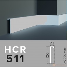 Напольный плинтус с гладким профилем Grand decor HCR 511 (2,00м)