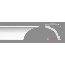 Потолочный плинтус с гладким профилем, багет Homestar A-10 70*70ММ