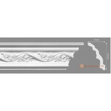 Потолочный плинтус с орнаментом, багет Homestar Andrea 75*130ММ