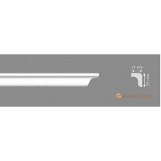 Потолочный плинтус с гладким профилем, багет Homestar D-25 21*25ММ