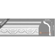 Потолочный плинтус с орнаментом, багет Homestar Jasmine 65*125ММ