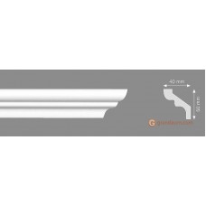 Потолочный плинтус с гладким профилем, багет Homestar S-50 46*50ММ