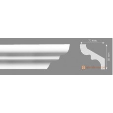 Потолочный плинтус с гладким профилем, багет Homestar S-80 70*80ММ