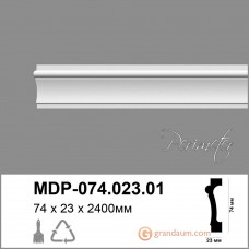 Лепнина Perimeter DP молдинг с гладким профилем  MDP-074.023.01 240см
