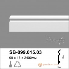 Лепнина Perimeter DP напольный плинтус с гладким профилем SB-099.015.03 240см