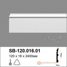 Лепнина Perimeter DP напольный плинтус с гладким профилем SB-120.016.01 240см