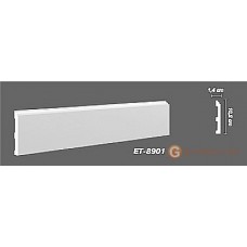 Напольный плинтус с гладким профилем Vip decor ET-8901